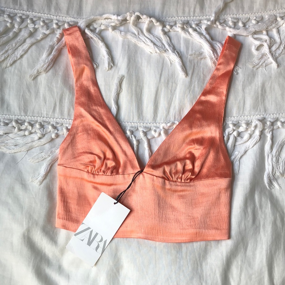 Zara silky crop top